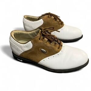 Nike Zoom Air White Brown Golf Shoes Suede Women’s Size 6.5